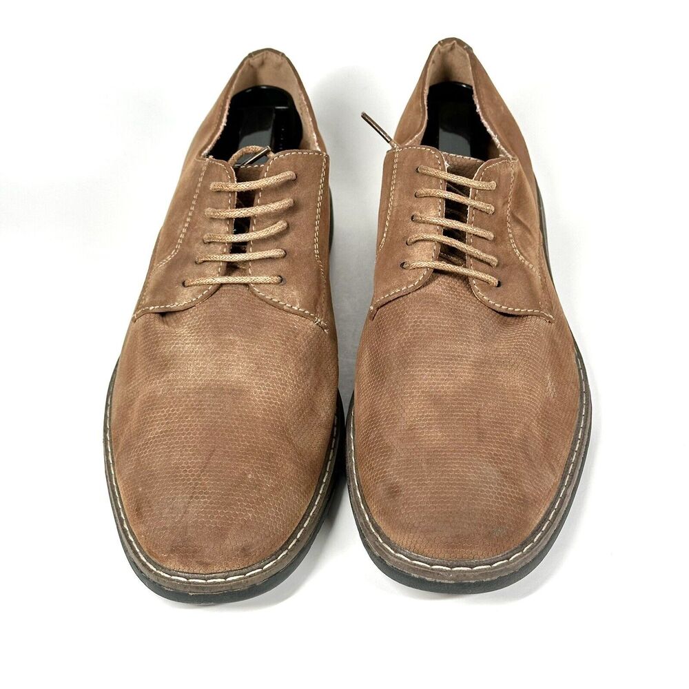Men's Freeman Dress Shoes Milton Brown Memory Foam Oxford Tie Up Size 9.5M - Picture 3 of 15